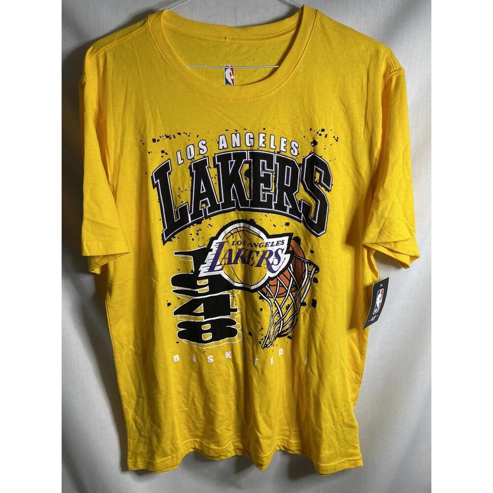 Los Angeles Lakers Shirt Mens Extra Large 1948 Yellow Basketball Nba
